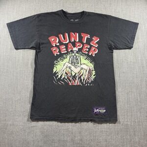Runtz Reaper Shirt Mens Medium Black Graphic Worldwide Streetwear Tee Cotton